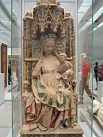 Statue, Vierge a l'Enfant (Bourgogne, v 1350-1375, pierre calcaire polychrome) (3)
